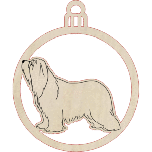 Bearded collie – zawieszka