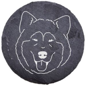 Alaskan malamute – podstawka z łupka