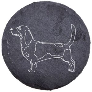 Basset gaskoński – podstawka z łupka
